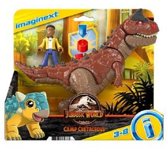 Jurassic World Campamento Cretácico – Imaginext Carnotaurus “Toro” y Darius (UPC: 194735010813)