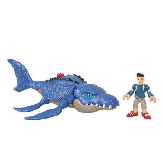 Jurassic World Campamento Cretácico – Imaginext Mosasaurio y Kenji (UPC: 194735015870)