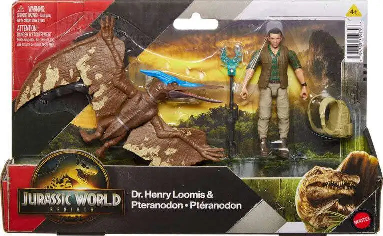 Jurassic World Rebirth Dr. Henry Loomis & Pteranodon