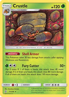 Crustle 11/236 - SM  Unified Minds Reverse Holofoil-1