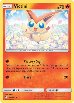 Victini 26/236 - SM  Unified Minds Reverse Holofoil-1