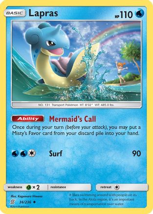 Lapras 36/236 - SM  Unified Minds Reverse Holofoil-1