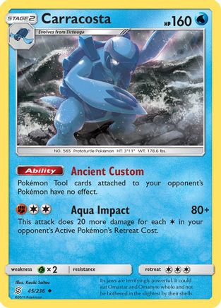 Carracosta 45/236 - SM  Unified Minds Reverse Holofoil-1