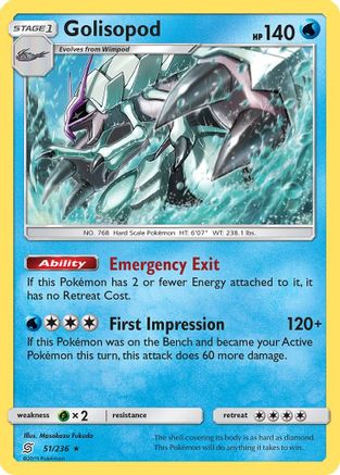 Golisopod/236 - SM  Unified Minds Holofoil