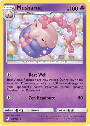 Musharna 89/236 - SM  Unified Minds Reverse Holofoil-1