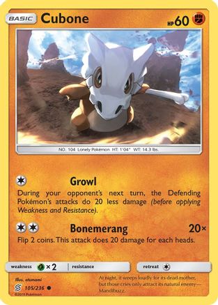 Cubone 105/236 - SM  Unified Minds-1