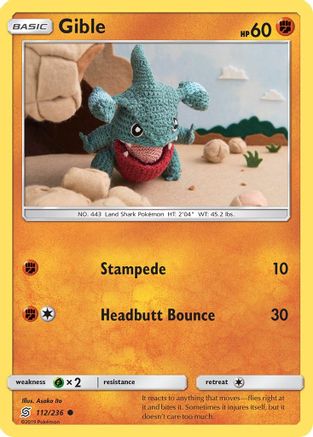 Gible 112/236 - SM  Unified Minds Reverse Holofoil