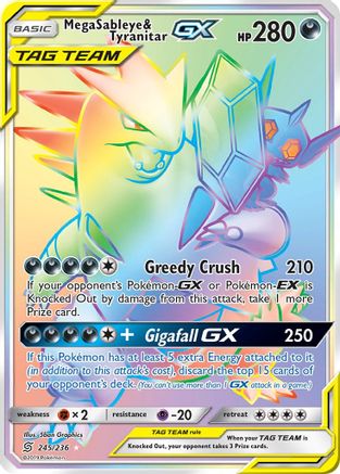 Mega Sableye & Tyranitar GX (Secret)/236 - SM  Unified Minds Holofoil-1