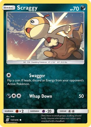 Scraggy 137/236 - SM  Unified Minds Reverse Holofoil-1
