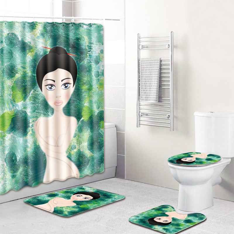 Bathroom Non-Slip Mat – Female Series 3-Piece Set-2