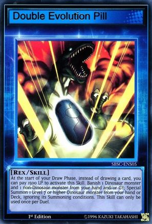 Double Evolution Pill (Skill Card) (SBSC-ENS05) - Speed Duel: Scars of Battle 1st Edition-1