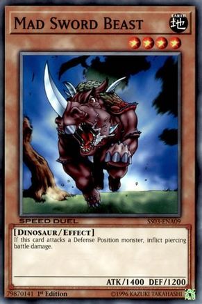Mad Sword Beast (SS03-ENA09) - Speed Duel Decks: Ultimate Predators 1st Edition-1