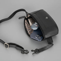 Greenwood Leather Belt Bag. Premium Top-Grain Leather Waist Pack & Crossbody Sling-4