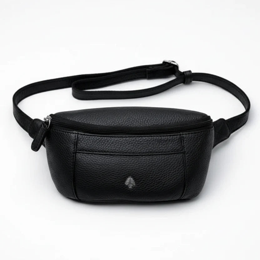 Greenwood Leather Belt Bag. Premium Top-Grain Leather Waist Pack & Crossbody Sling-1