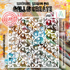 AALL and Create #197 - 6"x6" Stencil - Gin Bramble-1