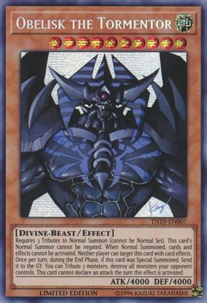 Obelisk the Tormentor (TN19-EN007) - 2019 Gold Sarcophagus Tin Limited