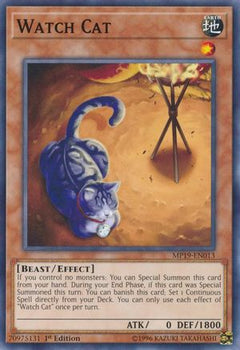Watch Cat (MP19-EN013) - 2019 Gold Sarcophagus Tin Mega Pack 1st Edition-1