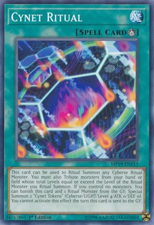 Cynet Ritual (MP19-EN113) - 2019 Gold Sarcophagus Tin Mega Pack 1st Edition-1
