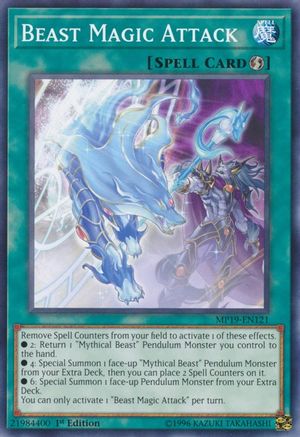 Beast Magic Attack (MP19-EN121) - 2019 Gold Sarcophagus Tin Mega Pack 1st Edition-1