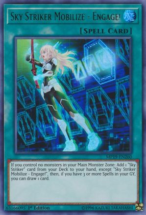 Sky Striker Mobilize - Engage! (MP19-EN260) - 2019 Gold Sarcophagus Tin Mega Pack Unlimited