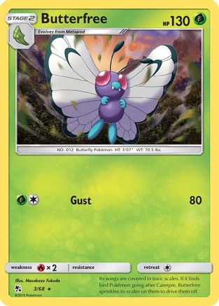 Butterfree 3/68 - Hidden Fates Reverse Holofoil-1