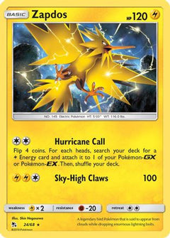Zapdos 24/68 - Hidden Fates Reverse Holofoil-1