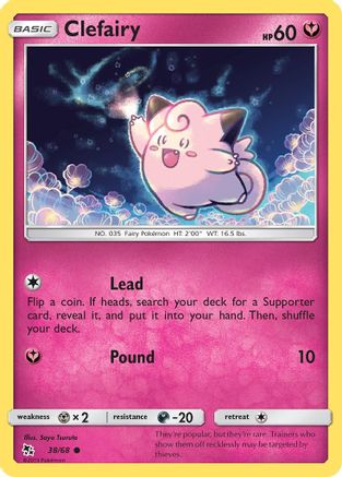 Clefairy (38) 38/68 - Hidden Fates Reverse Holofoil-1