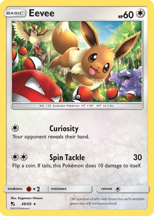 Eevee (48) 48/68 - Hidden Fates Reverse Holofoil-1