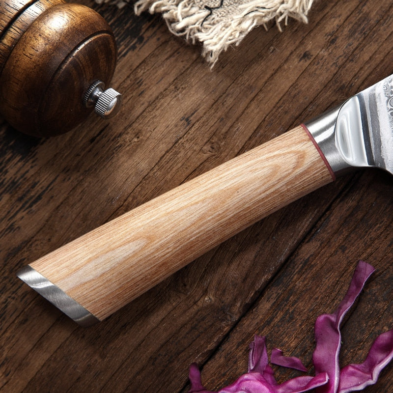 V-Gold 67-Layer Damascus Kitchen Knife – Stainless Steel Chef, Cleaver & Utility Knife-9