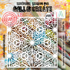 AALL and Create #199 - 6"x6" Stencil - Lisbon Tile-1
