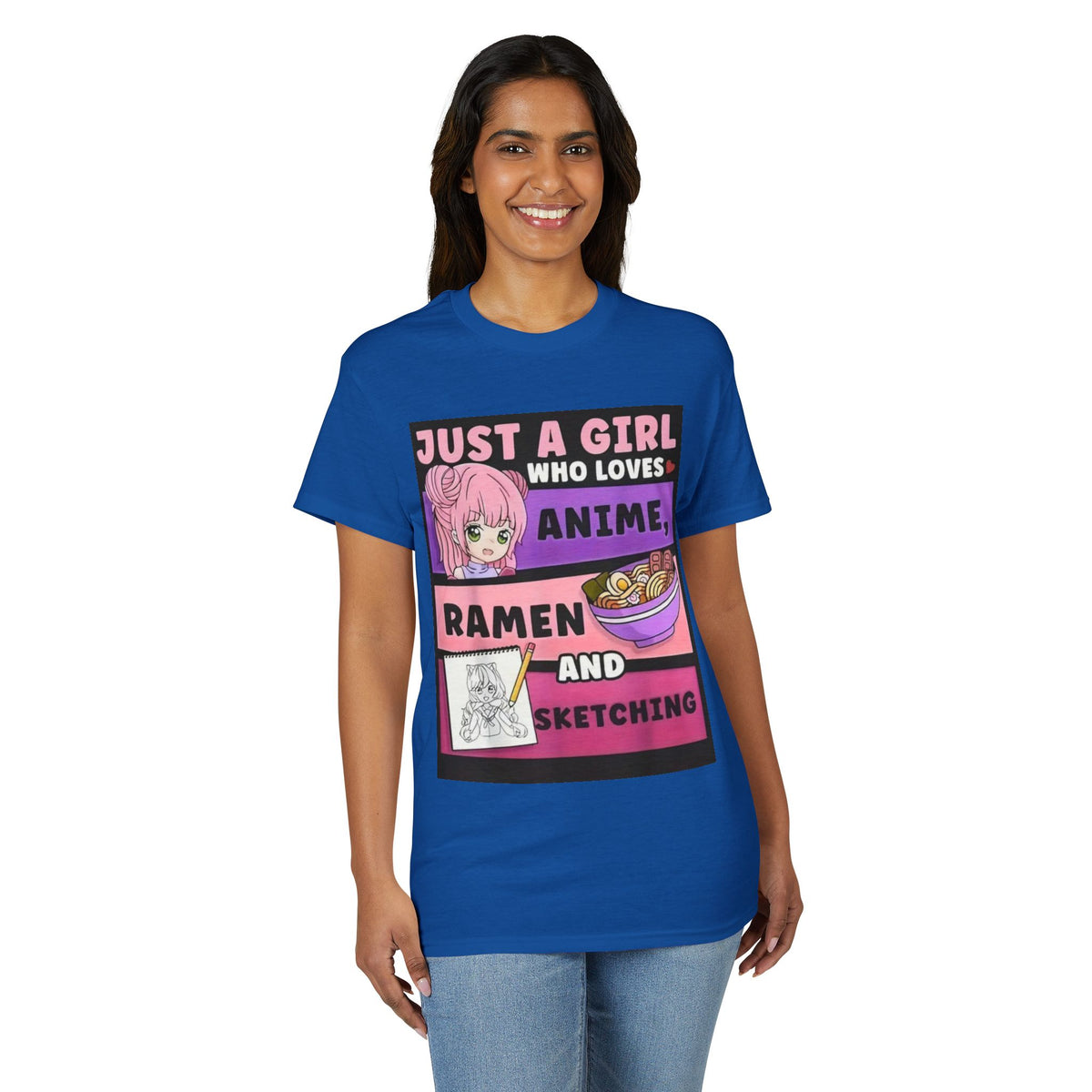 "Just a Girl Who Loves Anime Ramen and Sketching" T-Shirt-50