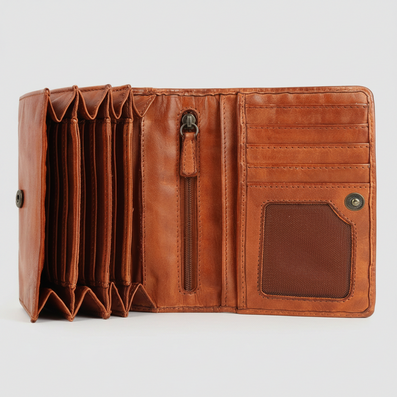 MET Women’s Leather Crosswoven Wallet-3