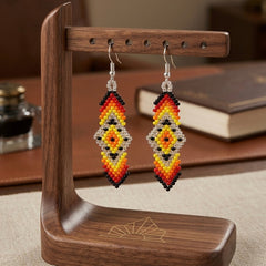 Soul Feather Earrings (fire black)-2