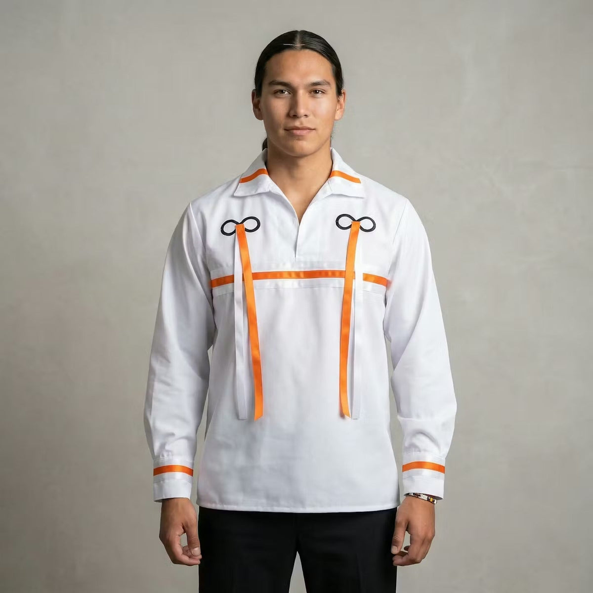 White Ribbon Shirt (Bow)-1