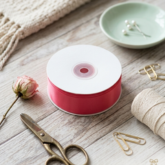 30 Meter Double Face Fuchsia Pink #156 Ribbon Roll-1