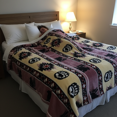 LUXURY PLUSH ULTRA SOFT BLANKET (Navajo Bear Paw)-2