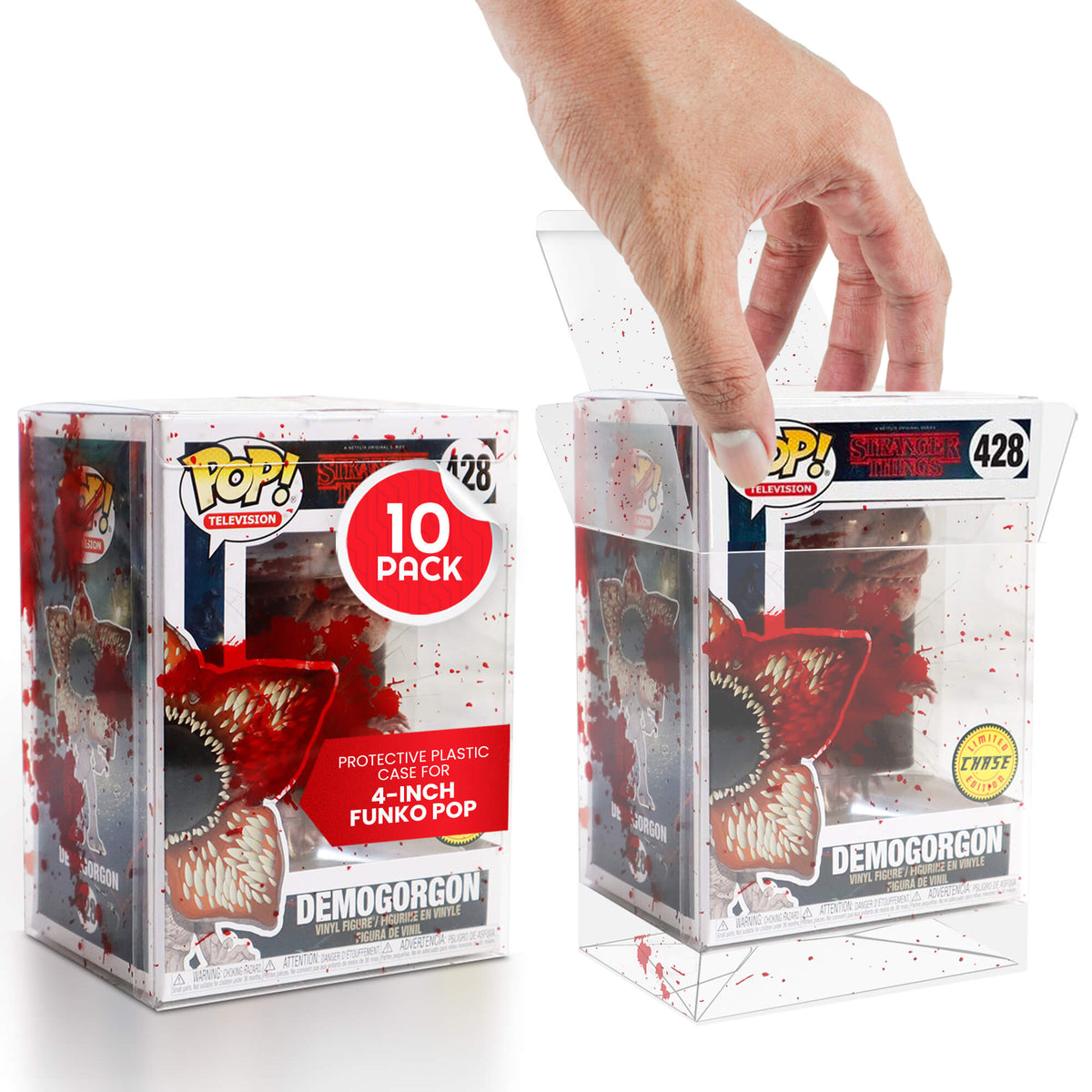 Funko Pop 4 Inches - Red Blood with Bullet Holes - EVORETRO PET Protector 0.40MM - Pack of 10-2
