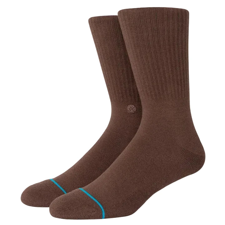 Stance 'Icon' Crew Socks - Brown-1