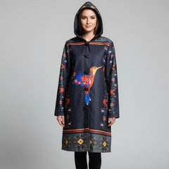 Midnight Hummingbird Long Coat-1
