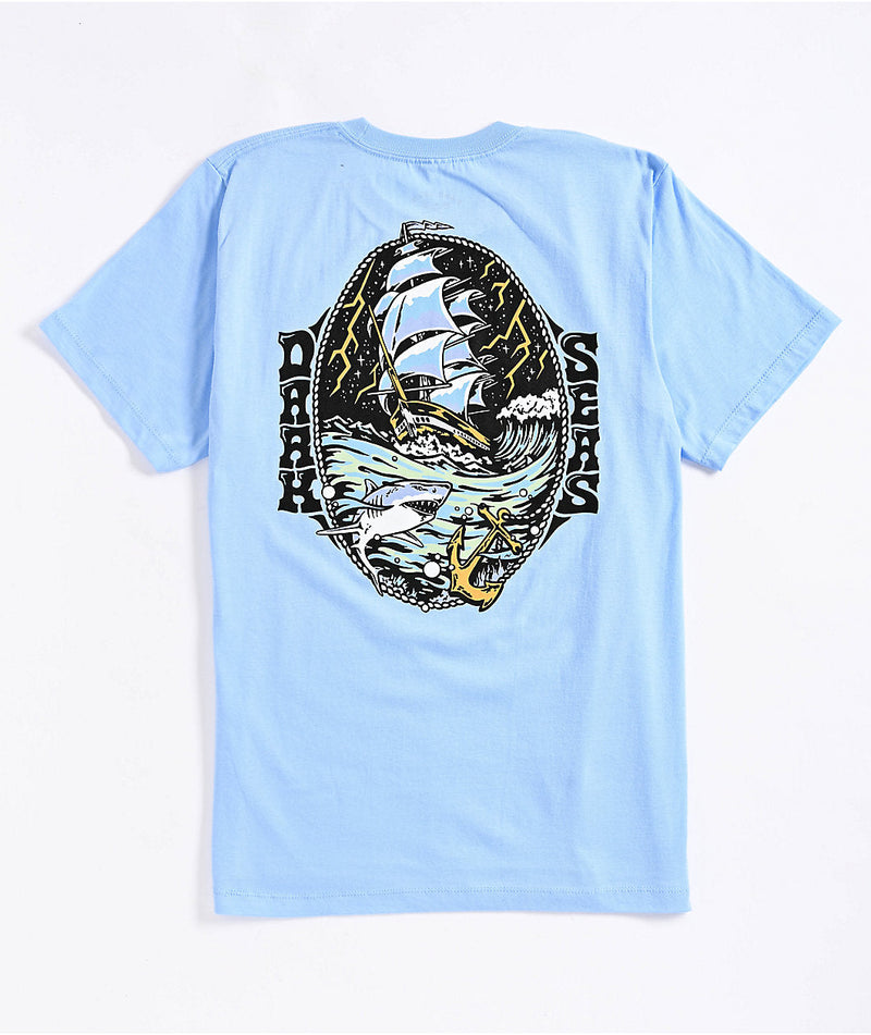 Dark Seas ‘Odyssey' Tee - Light Blue-2