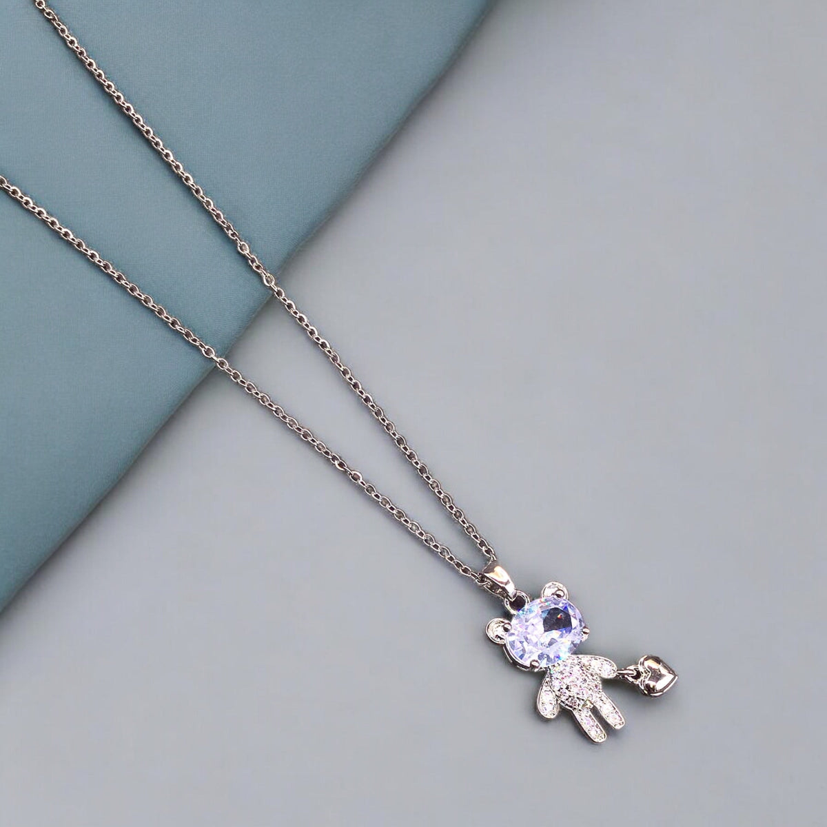 Astronaut Stainless Steel Necklace Pendants With Long Chain-2