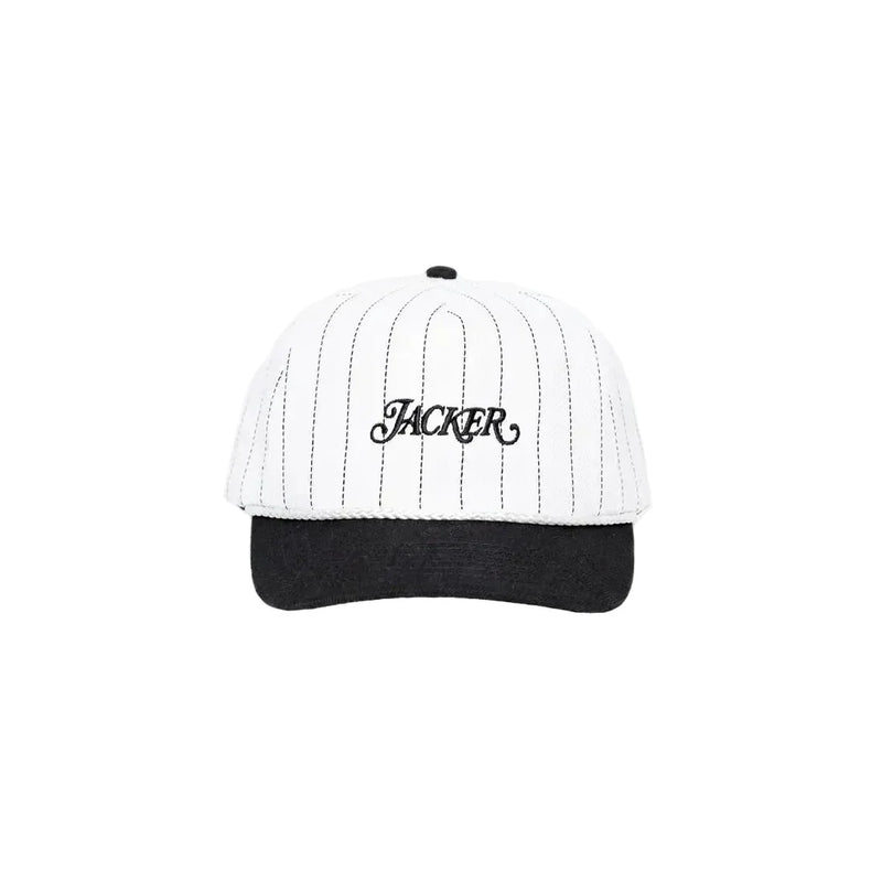 Jacker 'Classic Stripe' Snapback Cap - Black/White-1