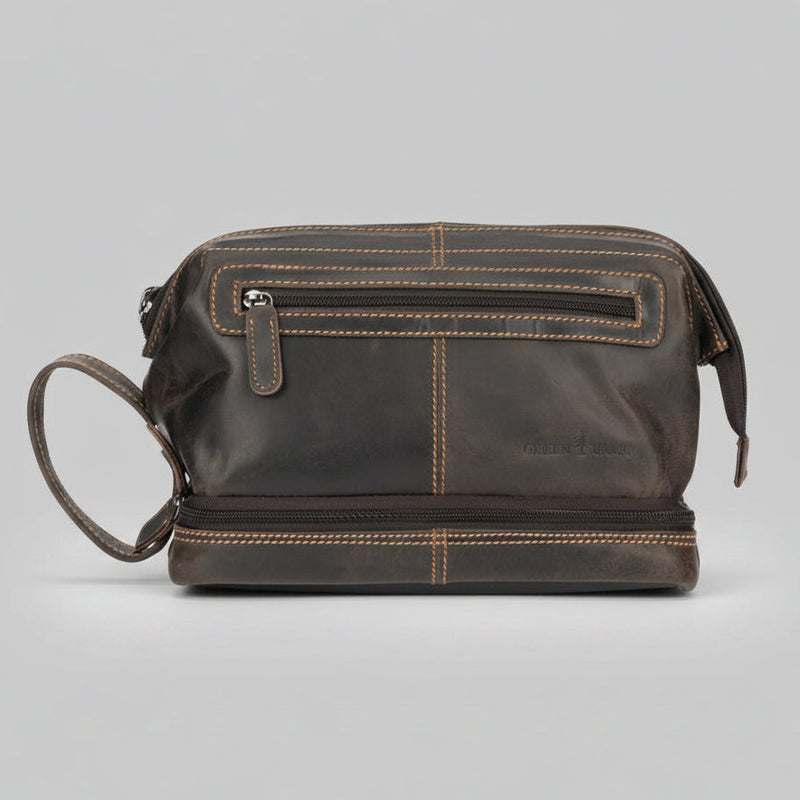 Greenwood Leather Travel Toiletry Bag-8