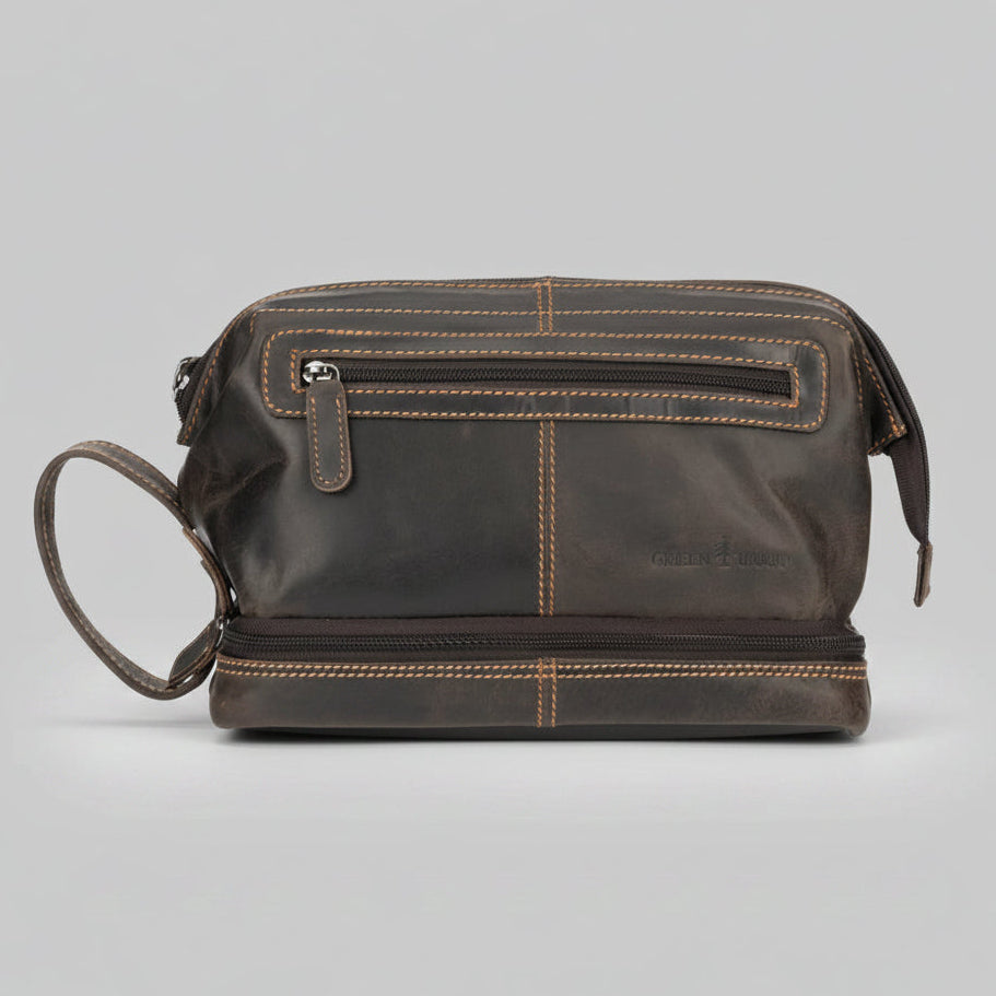 Greenwood Leather Travel Toiletry Bag-8