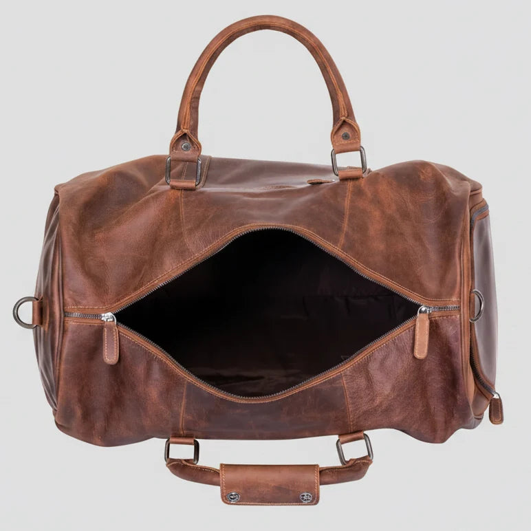 Greenwood Leather Overnight Travel Duffle Bag. Premium Weekender & Gym Companion-4