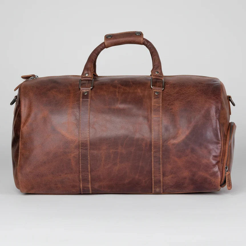Greenwood Leather Overnight Travel Duffle Bag. Premium Weekender & Gym Companion-6