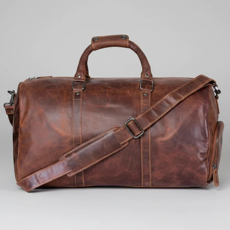 Greenwood Leather Overnight Travel Duffle Bag. Premium Weekender & Gym Companion-7