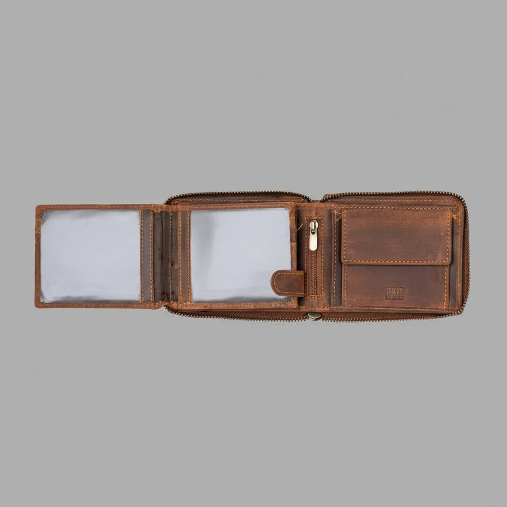 Greenwood Men's RFID Zip Around Wallet-4
