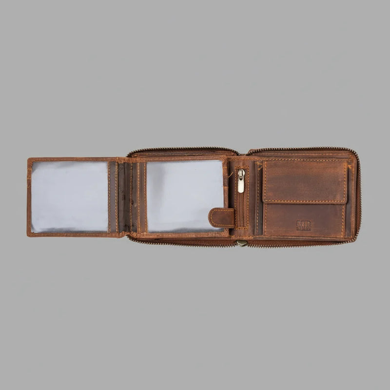 Greenwood Men's RFID Zip Around Wallet-4