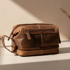 Greenwood Leather Travel Toiletry Bag-1